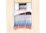 Abakuhaus Set Copripiumino Avventura Per Letti Singoli, Creative-Nested-Wort-Kunst, Antiacaro, Adatto A Chi Soffre Di Allergie, Con Federa, 135 Cm X 200 Cm - 80 X 80 Cm, Multicolore