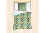Abakuhaus Set Copripiumino Con Stampa Gufo Per Letti Singoli, Moderna Caricatura Di Uccelli, Antiacaro, Adatto A Chi Soffre Di Allergie, Con Federa, 135 Cm X 200 Cm - 80 X 80 Cm, Multicolore