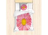 Abakuhaus Set Copripiumino Gerber Daisy Per Letti Singoli, Pinkish Macro Petal, Antiacaro, Adatto A Chi Soffre Di Allergie, Con Federa, 135 Cm X 200 Cm - 80 X 80 Cm, Multicolore