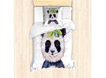 Abakuhaus Set Copripiumino Per Letto Singolo, Disegno Acquerellato, Antiacaro, Adatto A Chi Soffre Di Allergie, Con Federa, 135 Cm X 200 Cm - 80 X 80 Cm, Bianco Multicolore