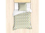 Abakuhaus Set Copripiumino Geometrico A Rombi Per Letti Singoli, Morbido, Moderno, Antiacaro, Adatto A Chi Soffre Di Allergie, Con Federa, 135 Cm X 200 Cm - 80 X 80 Cm, Arancione Chiaro Multicolore