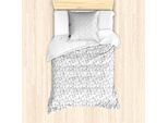 Set Copripiumino Abakuhaus Per Letti Singoli, Posa Minimalista, Antiacaro, Adatto A Chi Soffre Di Allergie, Con Federa, 135 Cm X 200 Cm - 80 X 80 Cm, Grigio Antracite E Bianco