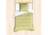 Abakuhaus Set Copripiumino Astratto Per Letti Singoli, Intrecciato E Geometrico, Antiacaro, Adatto A Chi Soffre Di Allergie, Con Federa, 135 Cm X 200 Cm - 80 X 80 Cm, Giallo Multicolore