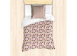 Set Copripiumino Abakuhaus Per Letti Singoli, Gustosi Macarons In Stile Francese, Antiacaro E Anallergico, Con Federa, 135 Cm X 200 Cm - 80 X 80 Cm, Color Crema Pallido Malva