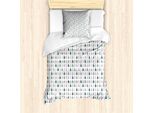 Abakuhaus Set Copripiumino Per Letto Singolo, Colori Pastello Estivi, Motivo Frutta Moderno, Antiacaro, Adatto A Chi Soffre Di Allergie, Con Federa, 135 Cm X 200 Cm - 80 X 80 Cm, Multicolore