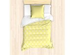 Abakuhaus Set Copripiumino A Pois Gialli Per Letti Singoli, Semplice Rotondo, Antiacaro, Adatto A Chi Soffre Di Allergie, Con Federa, 135 Cm X 200 Cm - 80 X 80 Cm, Giallo Pastello E Bianco