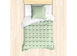 Abakuhaus Set Copripiumino Nautico Per Letti Singoli, Lifebuoy Vele Stelle, Antiacaro, Adatto A Chi Soffre Di Allergie, Con Federa, 135 Cm X 200 Cm - 80 X 80 Cm, Verde Menta Salmone