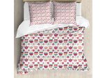 Abakuhaus Set Copripiumino Per Letti Singoli, Tulipani E Roselline Folcloristici, Antiacaro, Adatto A Chi Soffre Di Allergie, Con Federa, 155 Cm X 220 Cm - 80 X 80 Cm, Multicolore