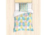 Abakuhaus Set Copripiumino Per Letto Singolo, Orchidee Con Macchie Colorate, Antiacaro, Adatto A Chi Soffre Di Allergie, Con Federa, 135 Cm X 200 Cm - 80 X 80 Cm, Multicolore