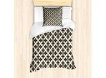 Abakuhaus Set Copripiumino Astratto Per Letti Singoli, Classico Motivo Floreale Vintage, Antiacaro E Anallergico Con Federa, 135 Cm X 200 Cm - 80 X 80 Cm, Taupe Scuro E Guscio D'uovo