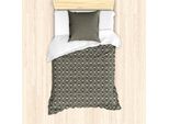 Abakuhaus Set Copripiumino Astratto Per Letti Singoli, Motivi Vittoriani Delicati, Antiacaro, Adatto A Chi Soffre Di Allergie, Con Federa, 135 Cm X 200 Cm - 80 X 80 Cm, Taupe Scuro Multicolore