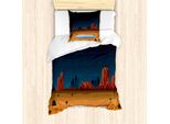 Abakuhaus Set Copripiumino Per Letto Singolo, Arizona Paesaggio Cielo Stellato, Antiacaro, Adatto A Chi Soffre Di Allergie, Con Federa, 135 Cm X 200 Cm - 80 X 80 Cm, Multicolore