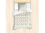 Abakuhaus Set Copripiumino Per Lettini Singoli, Nuvole Arcobaleno Sun Nursery, Antiacaro, Adatto A Chi Soffre Di Allergie, Con Federa, 135 Cm X 200 Cm - 80 X 80 Cm, Bianco Multicolore