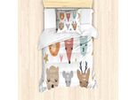 Abakuhaus Set Copripiumino Per Lettini Singoli, Animali Scandinavi, Antiacaro, Adatto A Chi Soffre Di Allergie, Con Federa, 135 Cm X 200 Cm - 80 X 80 Cm, Multicolore