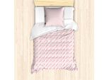 Set Copripiumino Abakuhaus Per Letti Singoli, Acquerello Bohemien, Antiacaro, Adatto A Chi Soffre Di Allergie, Con Federa, 135 Cm X 200 Cm - 80 X 80 Cm, Corallo E Rosa Scuro