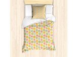Abakuhaus Set Copripiumino Per Letto Singolo, Motivo Colorato Con Girasoli, Antiacaro E Anallergico, Con Federa, 135 Cm X 200 Cm - 80 X 80 Cm, Champagne E Multicolore