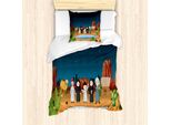Abakuhaus Set Copripiumino Per Letto Singolo, Famiglia Tradizionale Orientale, Antiacaro, Adatto A Chi Soffre Di Allergie, Con Federa, 135 Cm X 200 Cm - 80 X 80 Cm, Multicolore