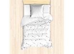 Abakuhaus Set Copripiumino Pfeil Per Letti Singoli, Doodle-Jagd-Werkzeuge, Antiacaro, Adatto A Chi Soffre Di Allergie, Con Federa, 135 Cm X 200 Cm - 80 X 80 Cm, Grigio Scuro E Bianco