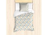 Abakuhaus Jungle Nursery Set Copripiumino Per Letti Singoli, Uccelli Scandinavi, Antiacaro, Adatto A Chi Soffre Di Allergie, Con Federa, 135 Cm X 200 Cm - 80 X 80 Cm, Guscio D'uovo E Multicolore