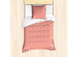 Abakuhaus Set Copripiumino Astratto Per Letti Singoli, Motivo A Pois Bicolore, Antiacaro, Adatto A Chi Soffre Di Allergie, Con Federa, 135 Cm X 200 Cm - 80 X 80 Cm, Corallo Multicolore
