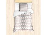 Abakuhaus Set Copripiumino Etnico Per Letti Singoli, Strisce Primitive Disegnate A Mano, Antiacaro, Adatto A Chi Soffre Di Allergie, Con Federa, 135 Cm X 200 Cm - 80 X 80 Cm, Multicolore