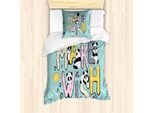 Abakuhaus Set Copripiumino Per Letti Singoli, Design Skurril Kalli, Antiacaro, Adatto A Chi Soffre Di Allergie, Con Federa, 135 Cm X 200 Cm - 80 X 80 Cm, Multicolore