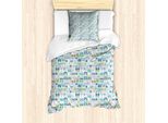 Abakuhaus Set Copripiumino Per Letti Singoli, Entomologia, Insetti Stravaganti, Antiacaro, Adatto A Chi Soffre Di Allergie, Con Federa, 135 Cm X 200 Cm - 80 X 80 Cm, Multicolore