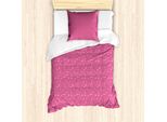 Abakuhaus Set Copripiumino LöWenzahn Per Letti Singoli, Composizione Primaverile, Antiacaro, Adatto A Chi Soffre Di Allergie, Con Federa, 135 Cm X 200 Cm - 80 X 80 Cm, Rosa Coke Grigio