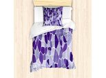 Set Copripiumino Abakuhaus Per Letti Singoli, Monocromatico Voronoi, Antiacaro, Adatto A Chi Soffre Di Allergie, Con Federa, 135 Cm X 200 Cm - 80 X 80 Cm, Blu Viola Ceil Blu
