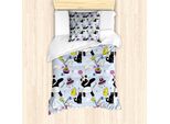 Abakuhaus Set Copripiumino Extraterrestre Per Letti Singoli, Stile Doodle, Layout Funky, Antiacaro, Adatto A Chi Soffre Di Allergie, Con Federa, 135 Cm X 200 Cm - 80 X 80 Cm, Multicolore