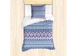 Abakuhaus Set Copripiumino Azteco Per Letti Singoli, Geometrico Astratto Colorato, Antiacaro, Adatto A Chi Soffre Di Allergie, Con Federa, 135 Cm X 200 Cm - 80 X 80 Cm, Multicolore