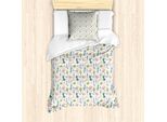 Abakuhaus Jungle Nursery Set Copripiumino Per Letti Singoli, Simpatici Coniglietti Pastello, Antiacaro, Adatto A Chi Soffre Di Allergie, Con Federa, 135 Cm X 200 Cm - 80 X 80 Cm, Multicolore