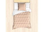 Abakuhaus Set Copripiumino Per Letti Singoli, Romantica Flora Estiva, Antiacaro, Adatto A Chi Soffre Di Allergie, Con Federa, 135 Cm X 200 Cm - 80 X 80 Cm, Blush Caramel