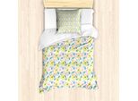Abakuhaus Set Copripiumino Per Letti Singoli, Motivo Floreale Primaverile Pastello, Antiacaro, Adatto A Chi Soffre Di Allergie, Con Federa, 135 Cm X 200 Cm - 80 X 80 Cm, Giallo Pastello, Verde Acqua, Rosa