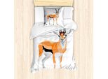 Abakuhaus Set Copripiumino Per Letto Singolo Antilope, Cartone Animato Thomson Gazelle, Antiacaro, Adatto A Chi Soffre Di Allergie, Con Federa, 135 Cm X 200 Cm - 80 X 80 Cm, Multicolore