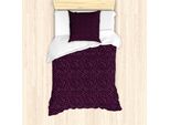 Abakuhaus Set Copripiumino Per Letto Singolo, Rhythmische Romantik, Antiacaro, Adatto A Chi Soffre Di Allergie, Con Federa, 135 Cm X 200 Cm - 80 X 80 Cm, Viola Magenta