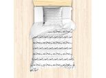 Abakuhaus Set Copripiumino Per Letti Singoli, Linea Kunst Fauna Monochrome, Antiacaro, Adatto A Chi Soffre Di Allergie, Con Federa, 135 Cm X 200 Cm - 80 X 80 Cm, Grigio Antracite Bianco