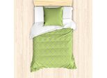 Set Copripiumino Abakuhaus Per Letti Singoli, Motivo Floreale Monocromatico, Antiacaro E Anallergico, Con Federa, 135 Cm X 200 Cm - 80 X 80 Cm, Giallo Verde Verde