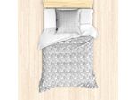Set Copripiumino Abakuhaus Hipster Per Letti Singoli, Motivi Moderni, Antiacaro, Adatto A Chi Soffre Di Allergie, Con Federa, 135 Cm X 200 Cm - 80 X 80 Cm, Grigio Antracite E Bianco