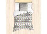 Set Copripiumino Abakuhaus Per Letti Singoli, Colorful Spring Botanical, Antiacaro, Adatto A Chi Soffre Di Allergie, Con Federa, 135 Cm X 200 Cm - 80 X 80 Cm, Multicolore Grigio Antracite