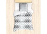 Abakuhaus Set Copripiumino Per Letti Singoli, Simmetrico, Impermeabile, Antiacaro, Adatto A Chi Soffre Di Allergie, Con Federa, 135 Cm X 200 Cm - 80 X 80 Cm, Grigio Antracite Bianco