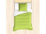 Abakuhaus Set Copripiumino Botanico Per Letti Singoli, Rhythmische Shamrock Leaves, Antiacaro, Adatto A Chi Soffre Di Allergie, Con Federa, 135 Cm X 200 Cm - 80 X 80 Cm, Verde Chiaro Verde Mela