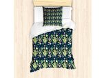 Abakuhaus Set Copripiumino Per Letto Singolo, Con Motivo Di Macaron E Cuori, Antiacaro E Anallergico, Con Federa, 135 Cm X 200 Cm - 80 X 80 Cm, Multicolore