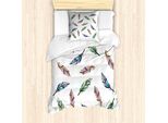 Set Copripiumino Abakuhaus Per Letti Singoli, Motivo Ripetitivo Colorato, Antiacaro, Adatto A Chi Soffre Di Allergie, Con Federa, 135 Cm X 200 Cm - 80 X 80 Cm, Multicolore