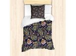 Abakuhaus Set Copripiumino Jacobean Per Letti Singoli, Paisley, Antiacaro, Adatto A Chi Soffre Di Allergie, Con Federa, 135 Cm X 200 Cm - 80 X 80 Cm, Indaco Multicolore