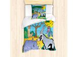 Abakuhaus Set Copripiumino Per Letti Singoli, Antelope Snake Meerkat Fauna, Antiacaro, Adatto A Chi Soffre Di Allergie, Con Federa, 135 Cm X 200 Cm - 80 X 80 Cm, Multicolore