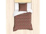 Abakuhaus Set Copripiumino Per Letto Singolo, Bouquet Natalizio, Antiacaro, Adatto A Chi Soffre Di Allergie, Con Federa, 135 Cm X 200 Cm - 80 X 80 Cm, Verde Vermiglio
