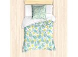 Abakuhaus Set Copripiumino Esotico Per Letti Singoli, Hawaiian Jungle Leaves Kunst, Antiacaro, Adatto A Chi Soffre Di Allergie, Con Federa, 135 Cm X 200 Cm - 80 X 80 Cm, Multicolore