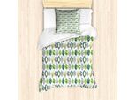 Abakuhaus Set Copripiumino Per Letti Singoli, Pennellate Di Foglie, Antiacaro, Adatto A Chi Soffre Di Allergie, Con Federa, 135 Cm X 200 Cm - 80 X 80 Cm, Multicolore