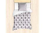 Abakuhaus Set Copripiumino Per Letto Singolo, Entomologia, Farfalle Belladonna, Antiacaro, Adatto A Chi Soffre Di Allergie, Con Federa, 135 Cm X 200 Cm - 80 X 80 Cm, Melanzana Pale Seafoam